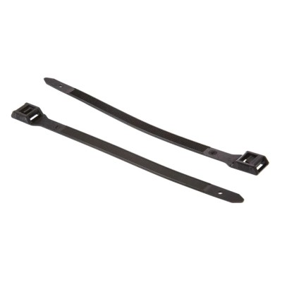 HellermannTyton External Notched Cable Tie 180 mm x 9 mm, Black Polyamide 66, Tensile Strength 445N 112-18061 PE180-PA66HS-BK