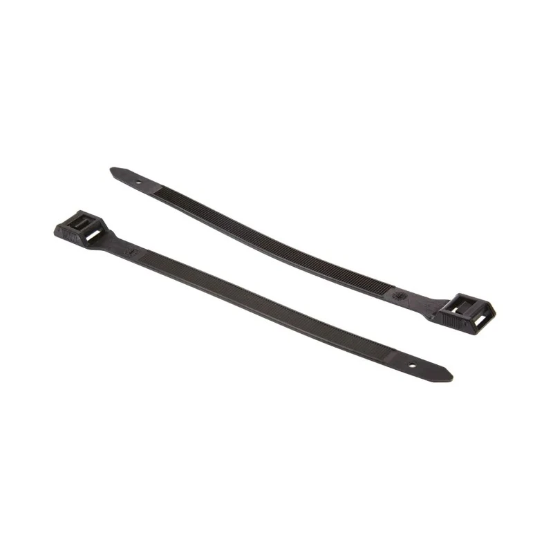 HellermannTyton External Notched Cable Tie 180 mm x 9 mm, Black Polyamide 66, Tensile Strength 445N 112-18061 PE180-PA66HS-BK
