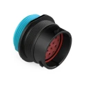 Amphenol Industrial Circular Connector, 19 Contacts, Panel Mount, Standard Size, Plug Male, IP67 IP69K AHDP04-24-19PR-WTA