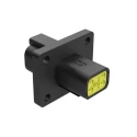Amphenol Industrial AT Connecting Cable Male Black Panel Mount 4 Way Crimp Termination 13A AT04-4P-CL06