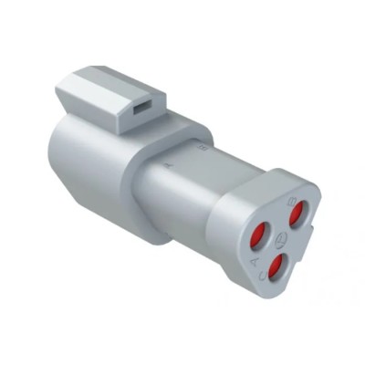 Amphenol Industrial AT Connecting Cable Male Grey Cable 3 Way Crimp Termination AT04-3P-RJ120