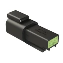 Amphenol Industrial AT Connecting Cable Male 2 Way Crimp Termination Black 13A Current AT04-2P-RD01BLK