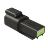 Amphenol Industrial AT Connecting Cable Male 2 Way Crimp Termination Black 13A Current AT04-2P-RD01BLK