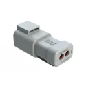 Amphenol Industrial Connecting Cable Male Grey 2 Contacts Crimp Termination 25A IP67 ATP04-2P-EC01