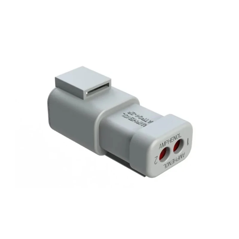 Amphenol Industrial Connecting Cable Male Grey 2 Contacts Crimp Termination 25A IP67 ATP04-2P-EC01