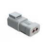 Amphenol Industrial Connecting Cable Male Grey 2 Contacts Crimp Termination 25A IP67 ATP04-2P-EC01