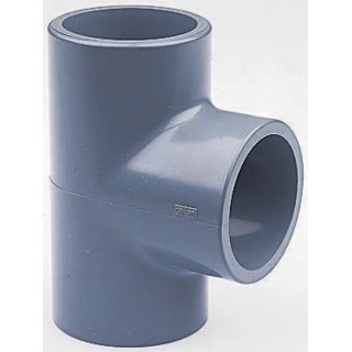Georg Fischer Plastic Pipe Fitting 90° Push-in Female Tee, ABS, 12 bar Pressure, Grey, 37mm Length 729201107