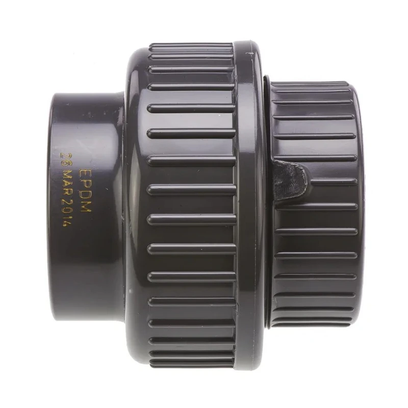 Georg Fischer Plastic Pipe Fitting, Straight Push-in Union 1/2 in 12 Bar Pressure ABS Grey 74mm Switzerland 729511110