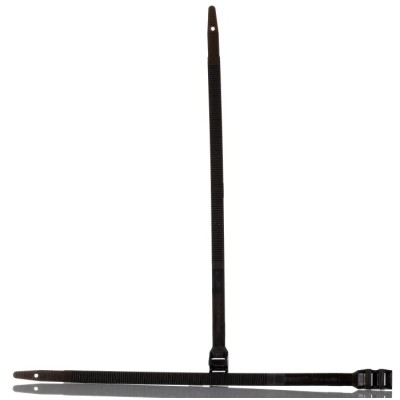 HellermannTyton Cable Tie Non-Releasable 265 mm Length x 9 mm Width Black Polyamide 66 112-00303 LPH275-PA66HIR(S)-BK
