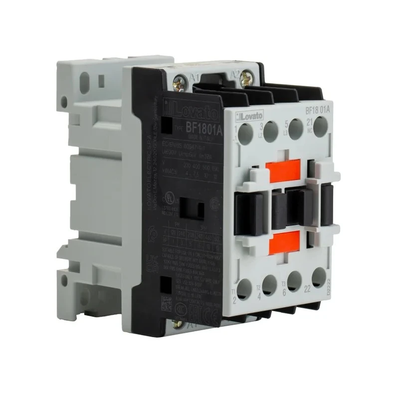 Lovato Electric Contactor 400V AC Coil, 3-Pole, 18 A Contact Current, 10 kW Power Rating, 1 NC, Model BF18 