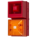 Clifford & Snell YL40 Series Amber Beacon-Sounder Combination, IP65 Rated, 24V DC, 108 dB Sound, 32 Tones YL40