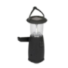 SUI Plastic Camping Lantern With Hand Dynamo 6 Leds and Dual Lighting Inbuilt Battery & Solar Panel (Black 4-watt)