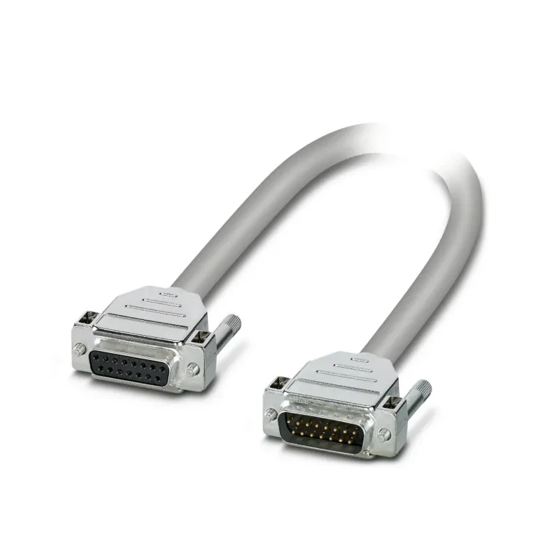 Phoenix Contact Serial Cable Female D-Sub 15-Pin to Male D-Sub Pin Strip 1 m Semi-Rigid Polyvinyl Chloride 2302065