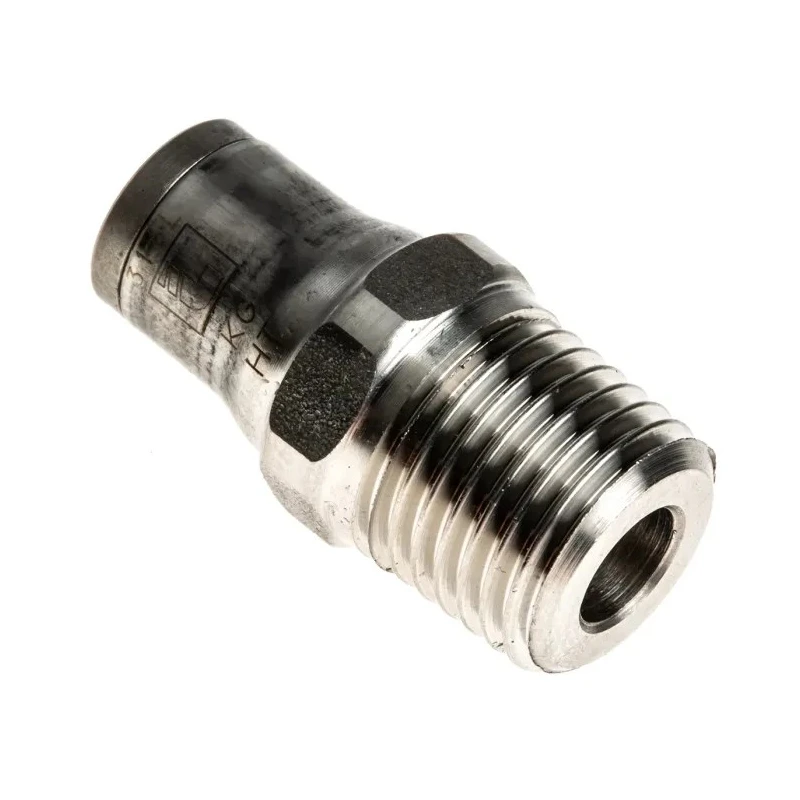 Legris Pneumatic Fitting 3800 Series Male 1/4 in R Threaded-to-Tube Push In 6 mm Stainless Steel 110°C 20 bar 3805 06 13
