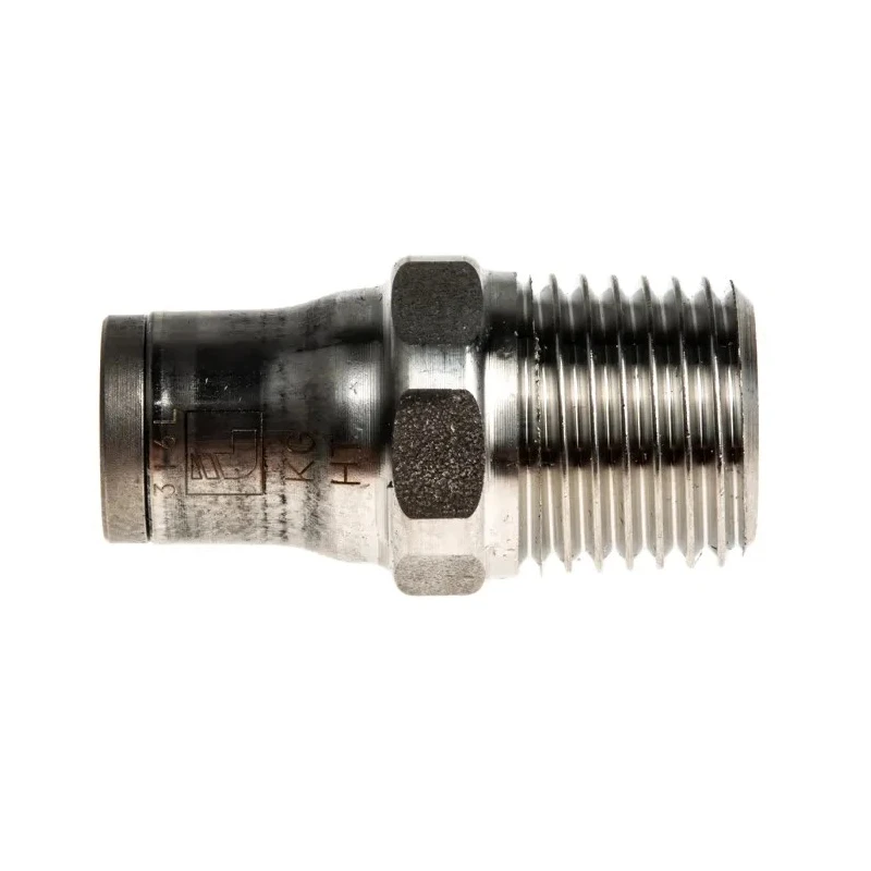 Legris Pneumatic Fitting 3800 Series Male 1/4 in R Threaded-to-Tube Push In 6 mm Stainless Steel 110°C 20 bar 3805 06 13