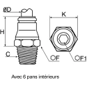 Legris Pneumatic Fitting 3800 Series Male 1/4 in R Threaded-to-Tube Push In 6 mm Stainless Steel 110°C 20 bar 3805 06 13