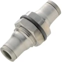 Legris Stainless Steel Bulkhead Bulkhead Connector Push-in Pneumatic Fitting Push In 10 mm 20 bar 110°C 3816 10 00