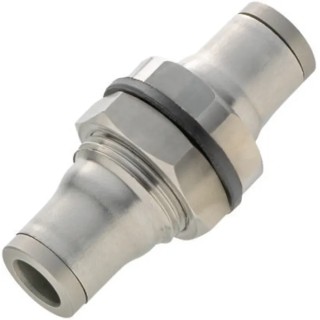 Legris Stainless Steel Bulkhead Bulkhead Connector Push-in Pneumatic Fitting Push In 10 mm 20 bar 110°C 3816 10 00