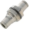 Legris Stainless Steel Bulkhead Bulkhead Connector Push-in Pneumatic Fitting Push In 10 mm 20 bar 110°C 3816 10 00