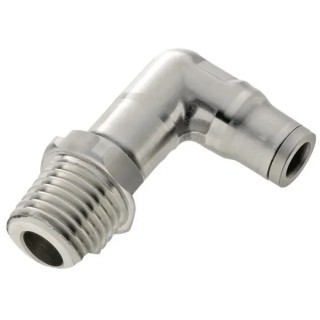 Legris Pneumatic Fitting 3800 Series Male Threaded-to-Tube Push-in 10mm Stainless Steel 1/4 in R 3809 10 13