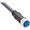 SICK Female 4 Way M8 to Unterminated Sensor Actuator Cable 10 m Polyurethane Jacket Black 60V YF8U14-100UA3XLEAX / 2094793