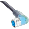SICK Female 3 Way M8 to Unterminated Sensor Actuator Cable 10 m 24V Polyurethane Black YI8U13-100UA1XLEAX