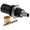 Staubli BNC Series Coaxial Connector Panel Mount Female BNC, Straight Body Crimp 67.9766-21