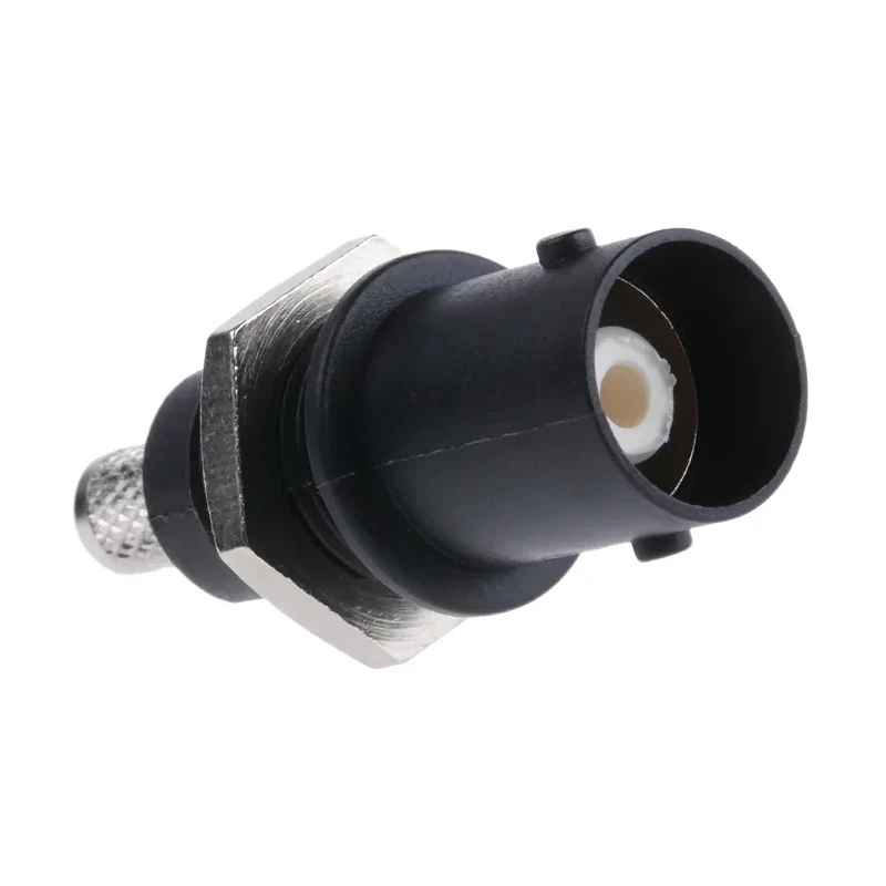 Staubli BNC Series Coaxial Connector Panel Mount Female BNC, Straight Body Crimp 67.9766-21