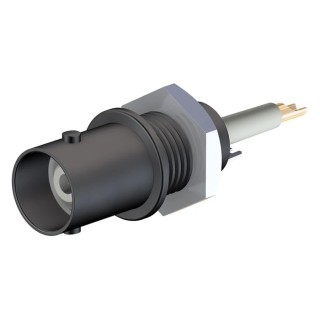 Staubli BNC Series Coaxial Connector Panel Mount Female BNC, Straight Body Solder 67.9764-21
