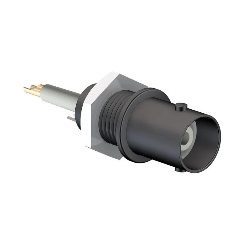 Staubli BNC Series Coaxial Connector Panel Mount Female BNC, Straight Body Solder 67.9764-21