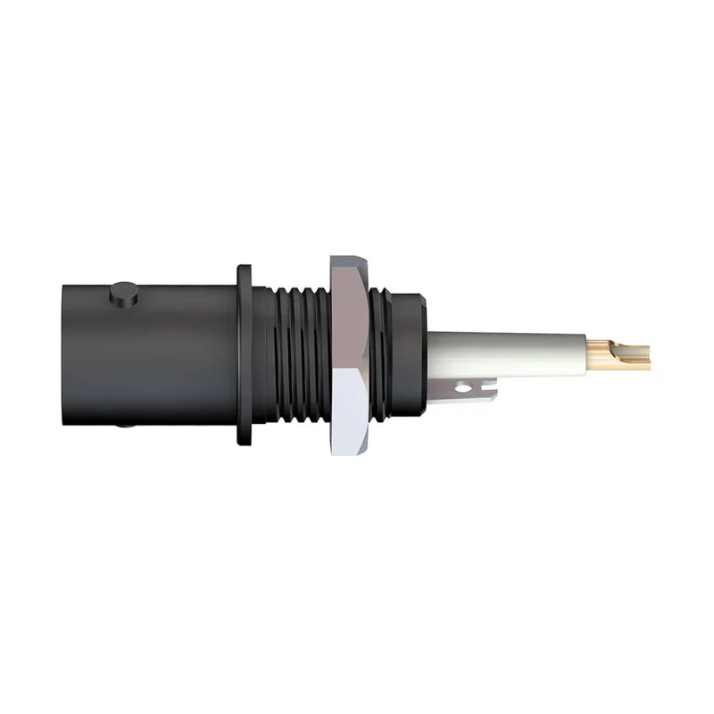 Staubli BNC Series Coaxial Connector Panel Mount Female BNC, Straight Body Solder 67.9764-21