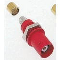 Staubli BNC Series Coaxial Connector Panel Mount Female BNC Straight Body Crimp 67.9766-22