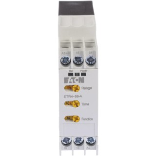 Eaton ETR4 Series DIN Rail Timer Relay Multifunction, 1-Contact, 240 V dc, 24V ac, 240 V ac, 0.05s to 100 h ETR4