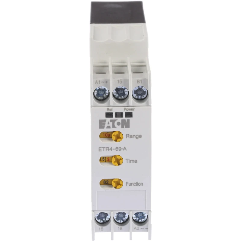 Eaton ETR4 Series DIN Rail Timer Relay Multifunction, 1-Contact, 240 V dc, 24V ac, 240 V ac, 0.05s to 100 h ETR4