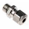 SES Sterling A1 Series Metallic Nickel Plated Brass Cable Gland, M6 Thread, 2.5 mm to 3 mm Cable Diameter, IP68 A1000.06.030