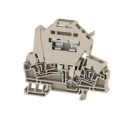Weidmüller ZSI Series Fused DIN Rail Terminal Beige 2.5mm², 1-Level Fused Clamp 1616400000