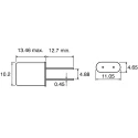 IQD 11.0592 MHz Crystal 30pF Load Capacitance HC-49 Through Hole 2-Pin 13.46x11.05x4.65 mm LFXTAL003327B