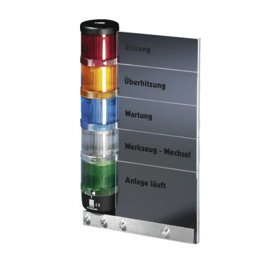 Rittal SG Series Beacon Unit Label Panel 24V AC/DC Black Acrylic Housing 2374150