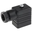 Hirschmann Solenoid Valve Connector 2P+E DIN 43650 B, Indicator Light, 16A Current, 250 V ac/dc 932987100 GMN 209 NJ black