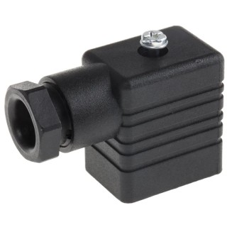 Hirschmann Solenoid Valve Connector 2P+E DIN 43650 B, Indicator Light, 16A Current, 250 V ac/dc 932987100 GMN 209 NJ black