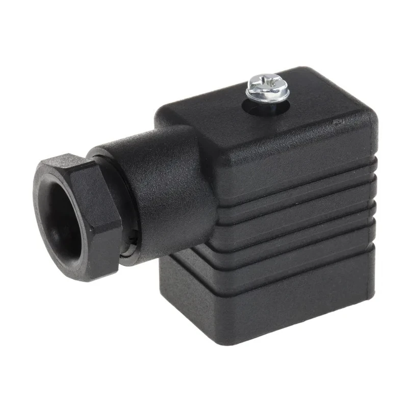 Hirschmann Solenoid Valve Connector 2P+E DIN 43650 B, Indicator Light, 16A Current, 250 V ac/dc 932987100 GMN 209 NJ black