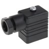 Hirschmann Solenoid Valve Connector 2P+E DIN 43650 B, Indicator Light, 16A Current, 250 V ac/dc 932987100 GMN 209 NJ black
