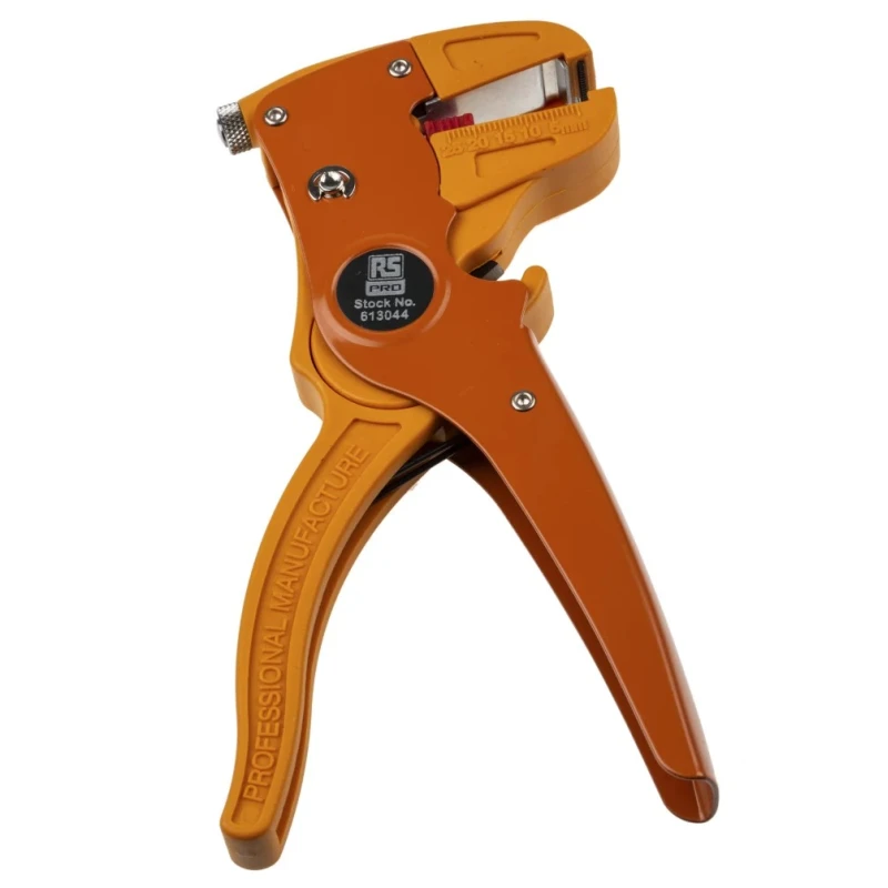 RS PRO Round Moulded Wire Stripper 0.4 to 0.6 mm Stripping Range, 170mm Overall Length 613-044