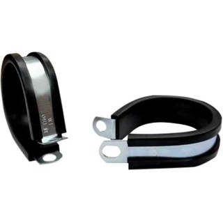 RS PRO 17 mm ID Black Zinc Steel P-Clip 6.6 mm Mounting Hole Diameter 226-9007
