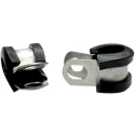 RS PRO Stainless Steel P-Clip with 6 mm Closed Inside Diameter, Black Zinc Coating, 12.6 mm Width, Model 226-9012