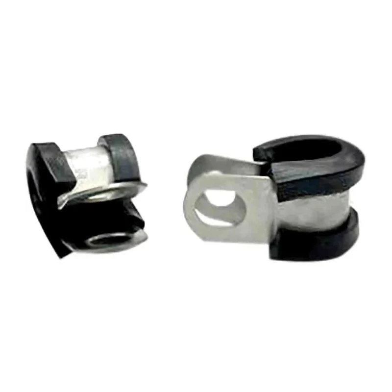 RS PRO Stainless Steel P-Clip with 6 mm Closed Inside Diameter, Black Zinc Coating, 12.6 mm Width, Model 226-9012