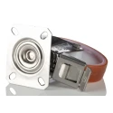 LAG Braked Swivel Castor 150 kg Load Capacity 125 mm Polyurethane Wheel Stainless Steel Frame 21131 FR