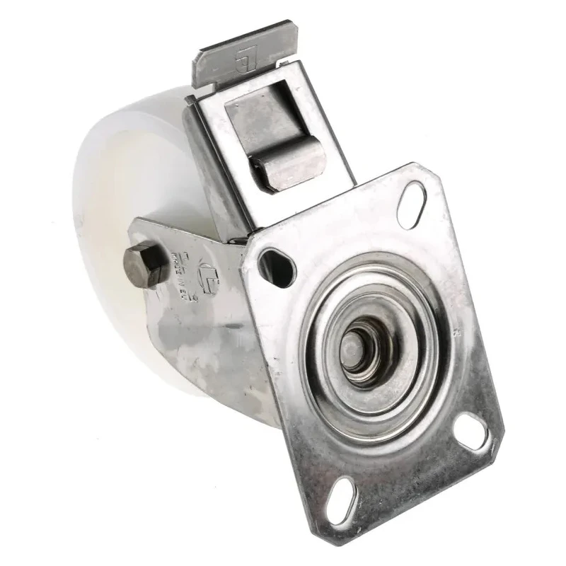 LAG Braked Swivel Castor Stainless Steel Frame 150 kg Load Capacity 100 mm Polyamide Wheel 17130 FR