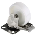 LAG Braked Swivel Castor Stainless Steel Frame 150 kg Load Capacity 100 mm Polyamide Wheel 17130 FR