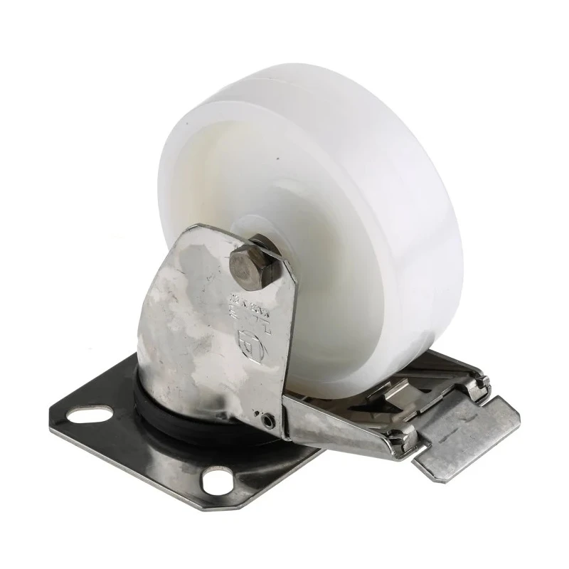 LAG Braked Swivel Castor Stainless Steel Frame 150 kg Load Capacity 100 mm Polyamide Wheel 17130 FR